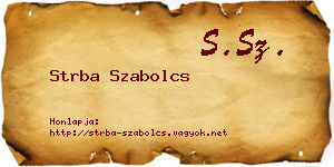 Strba Szabolcs névjegykártya
